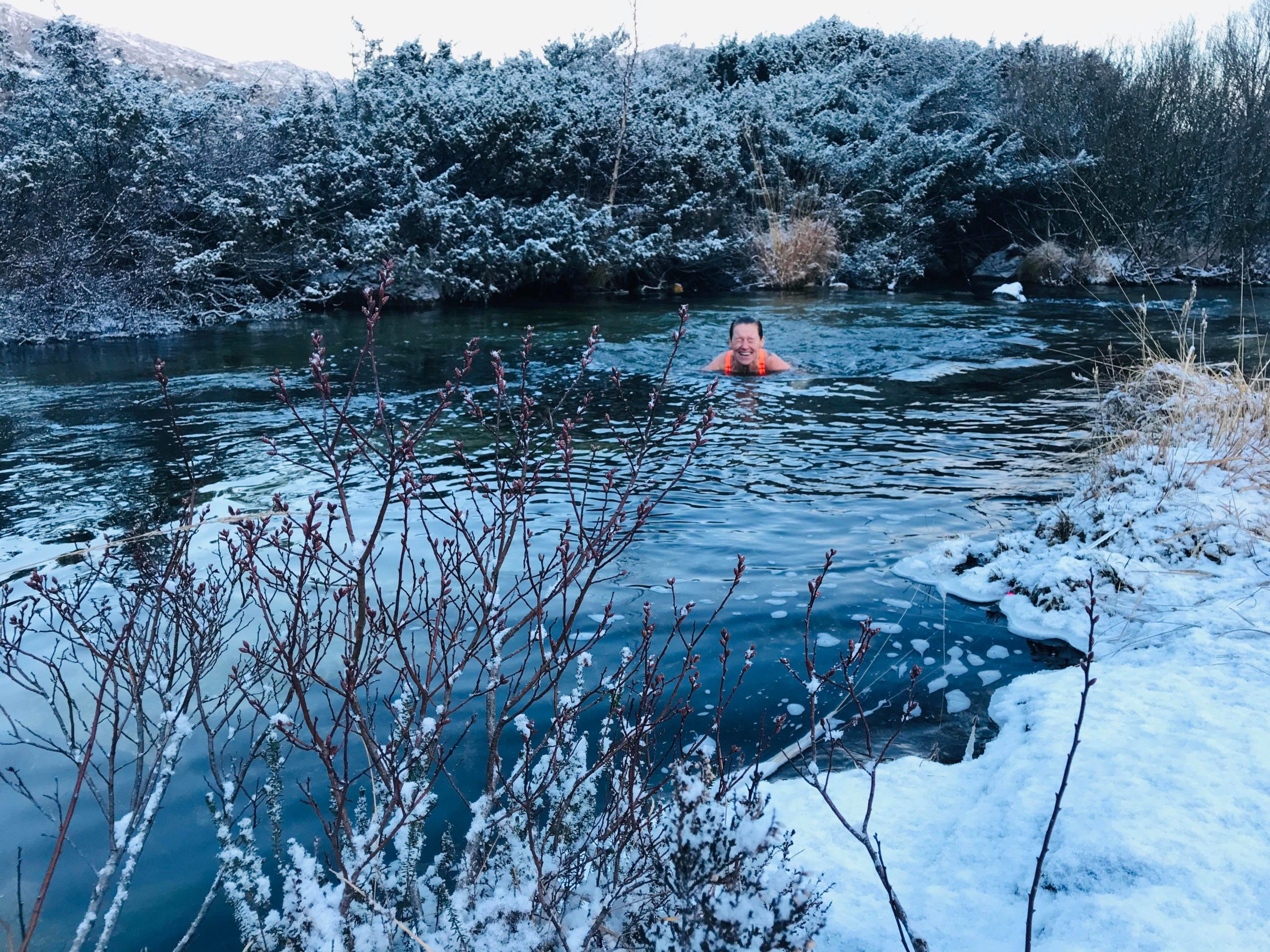 Isbading er gøy