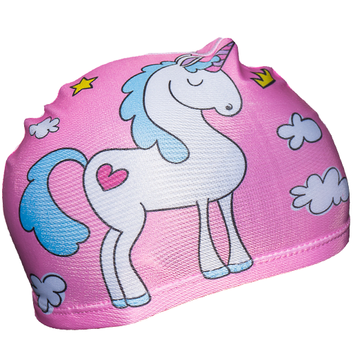 Badehette til barn - rosa unicorn