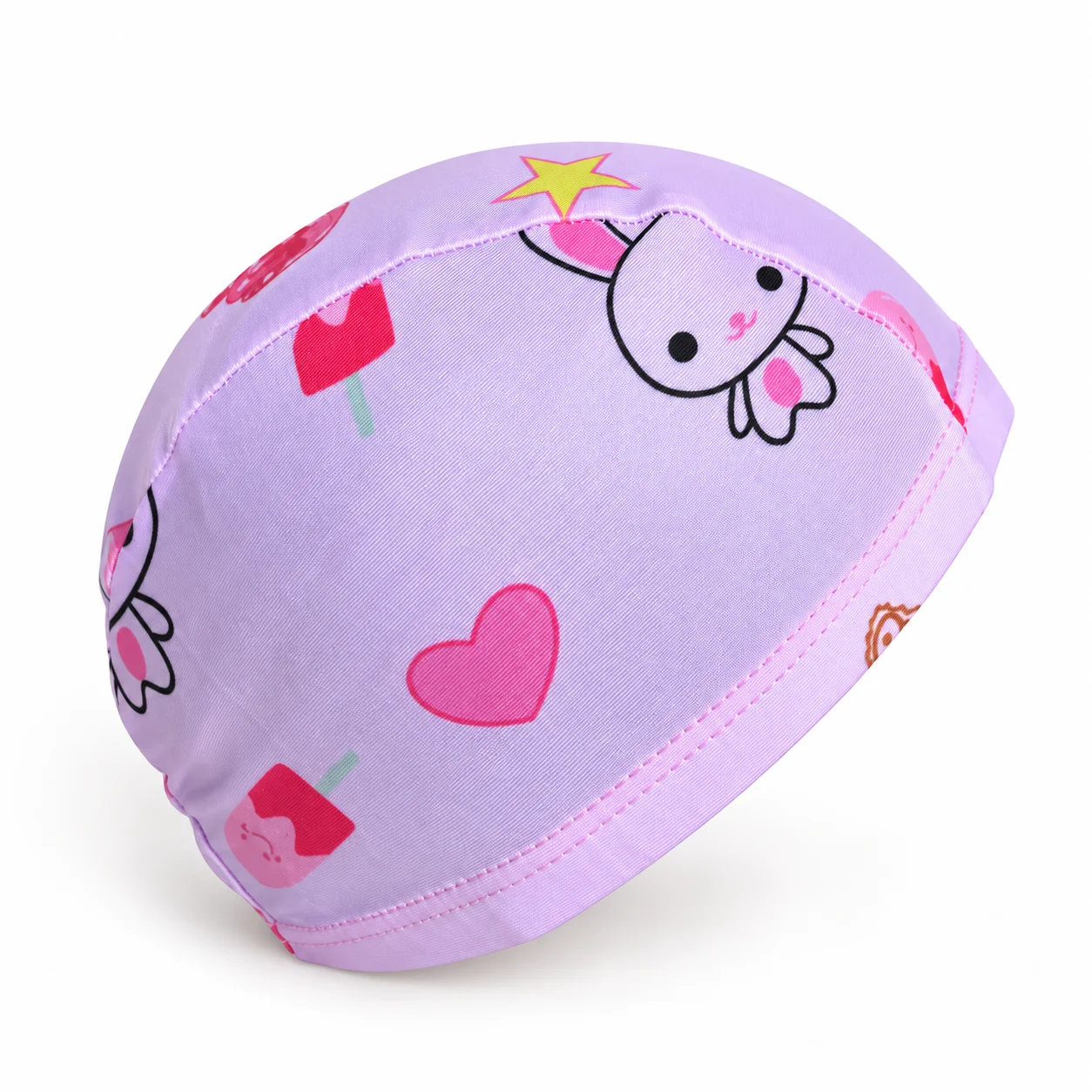 Badehette for baby – Lille kanin, lyserosa