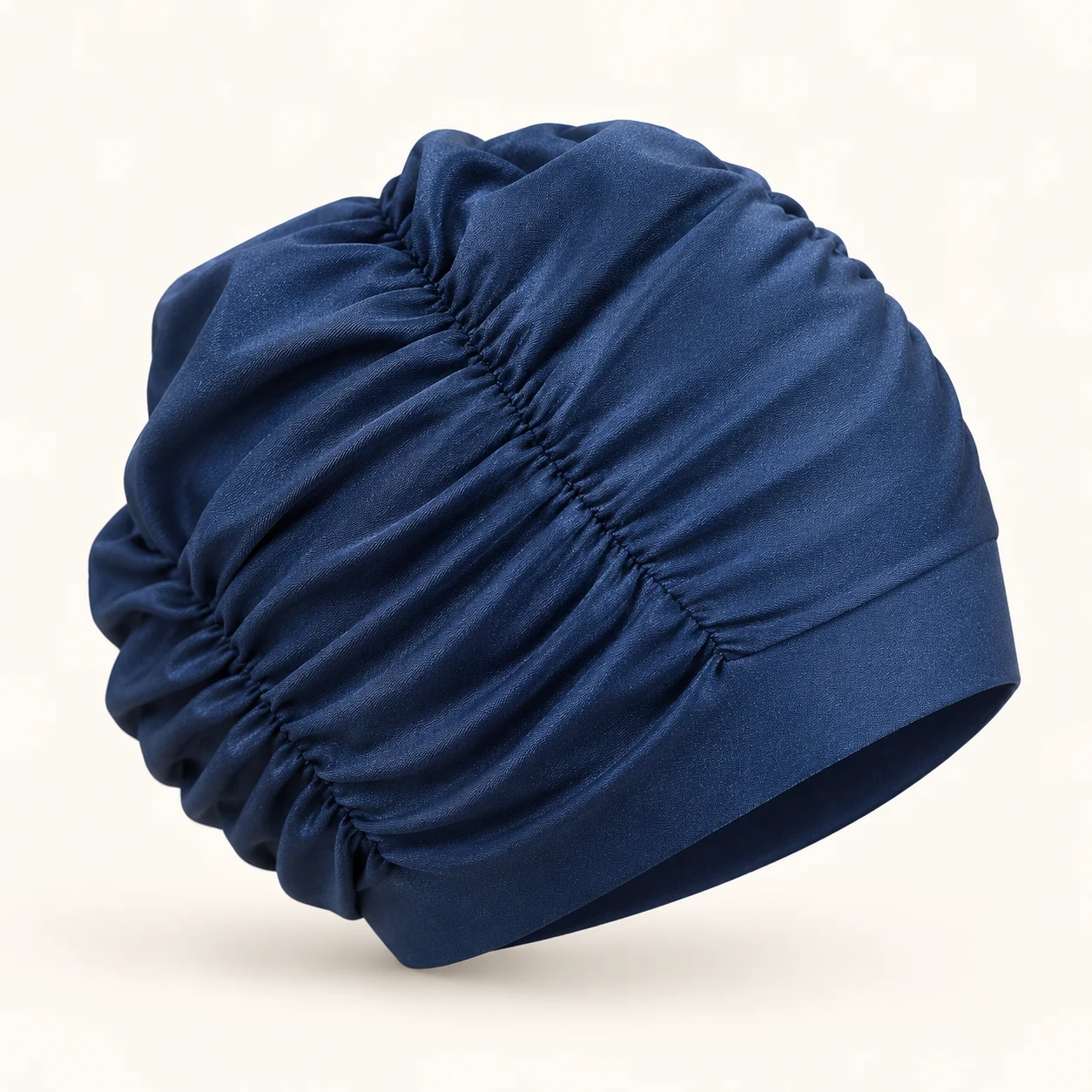 Badehette Turban Blå Glans